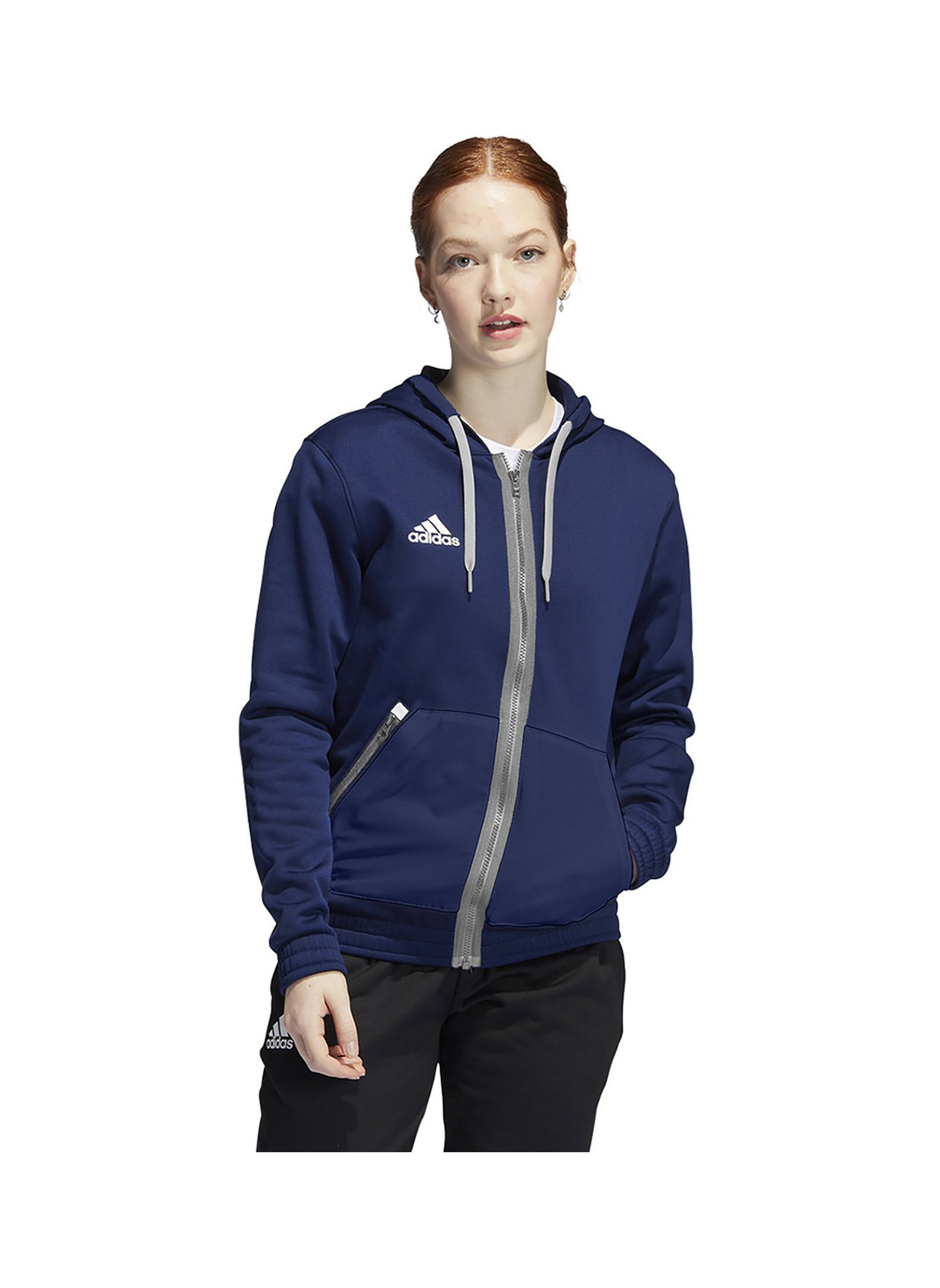 adidas grey zip up hoodie womens