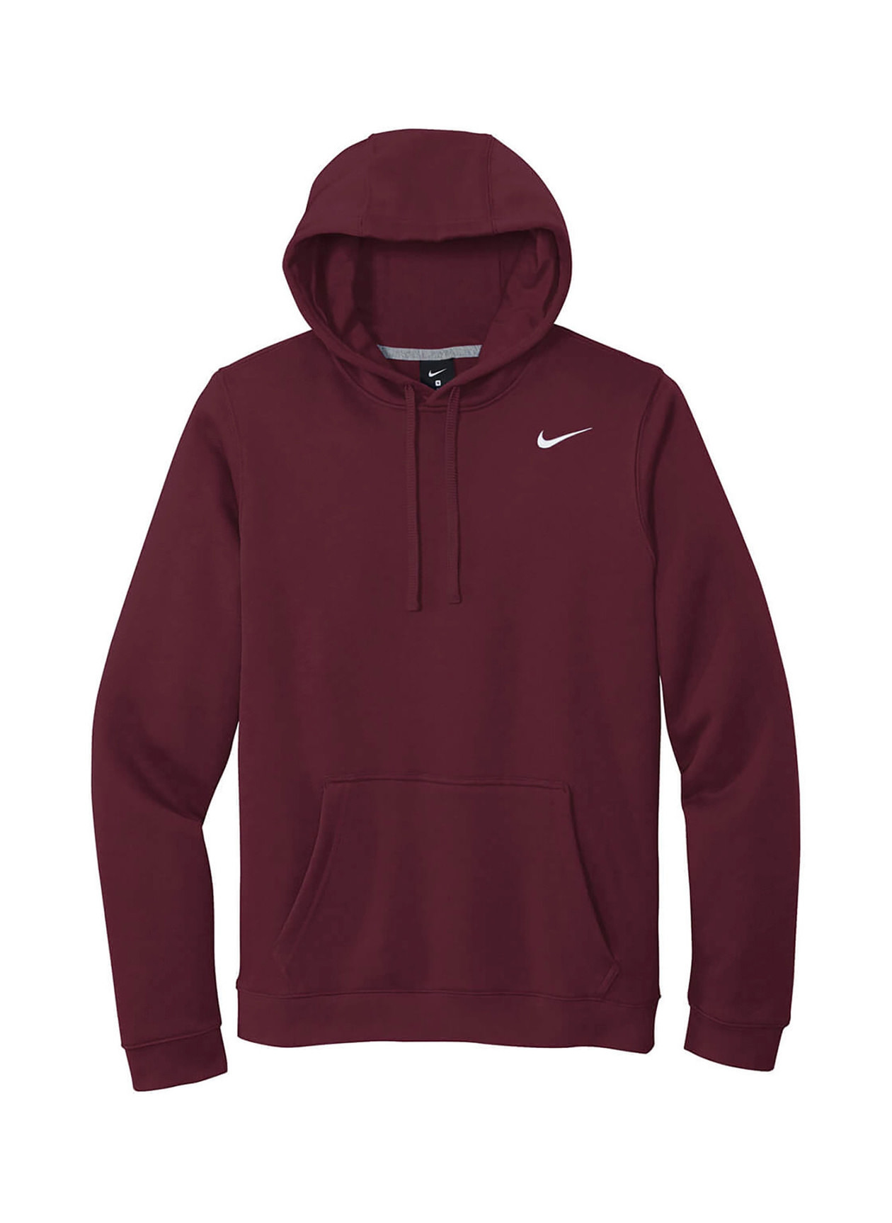 Personalized Team Dark Maroon Nike Club Fleece Hoodie Men's