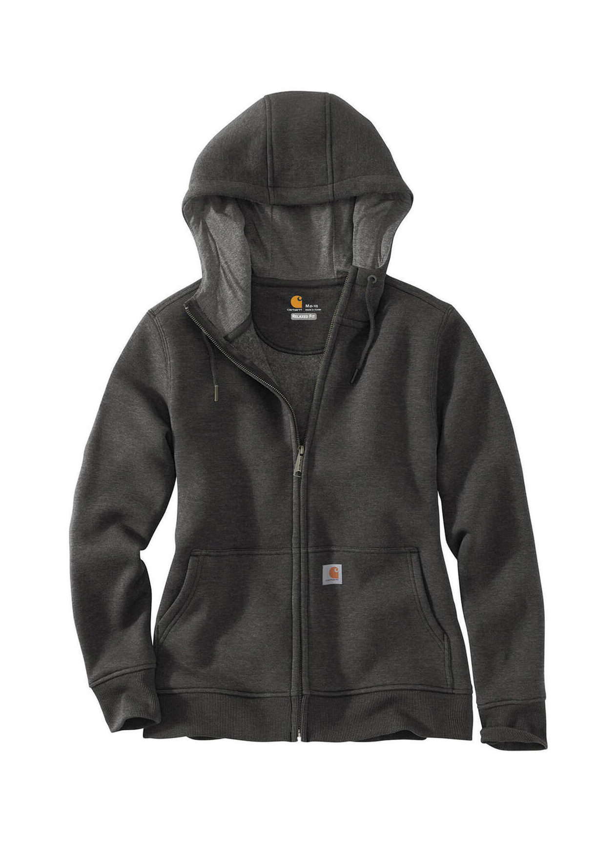 Carhartt Men's Black Midweight Hooded Zip-Front Sweatshirt