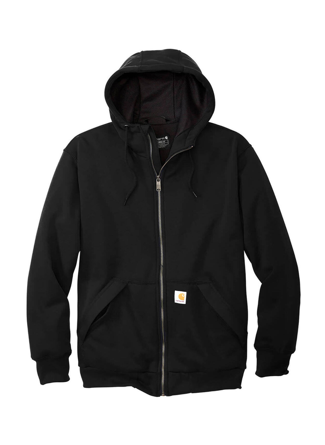 Carhartt Men's Carbon Heather Midweight Thermal-Lined Full-Zip Hoodie |  Branded Healthcare Sweatshirts