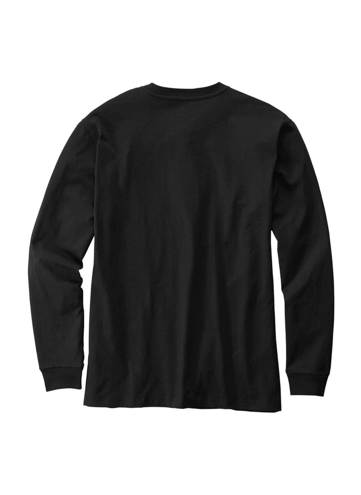 Carhartt Men's Black Long-Sleeve Henley T-Shirt | Personalized