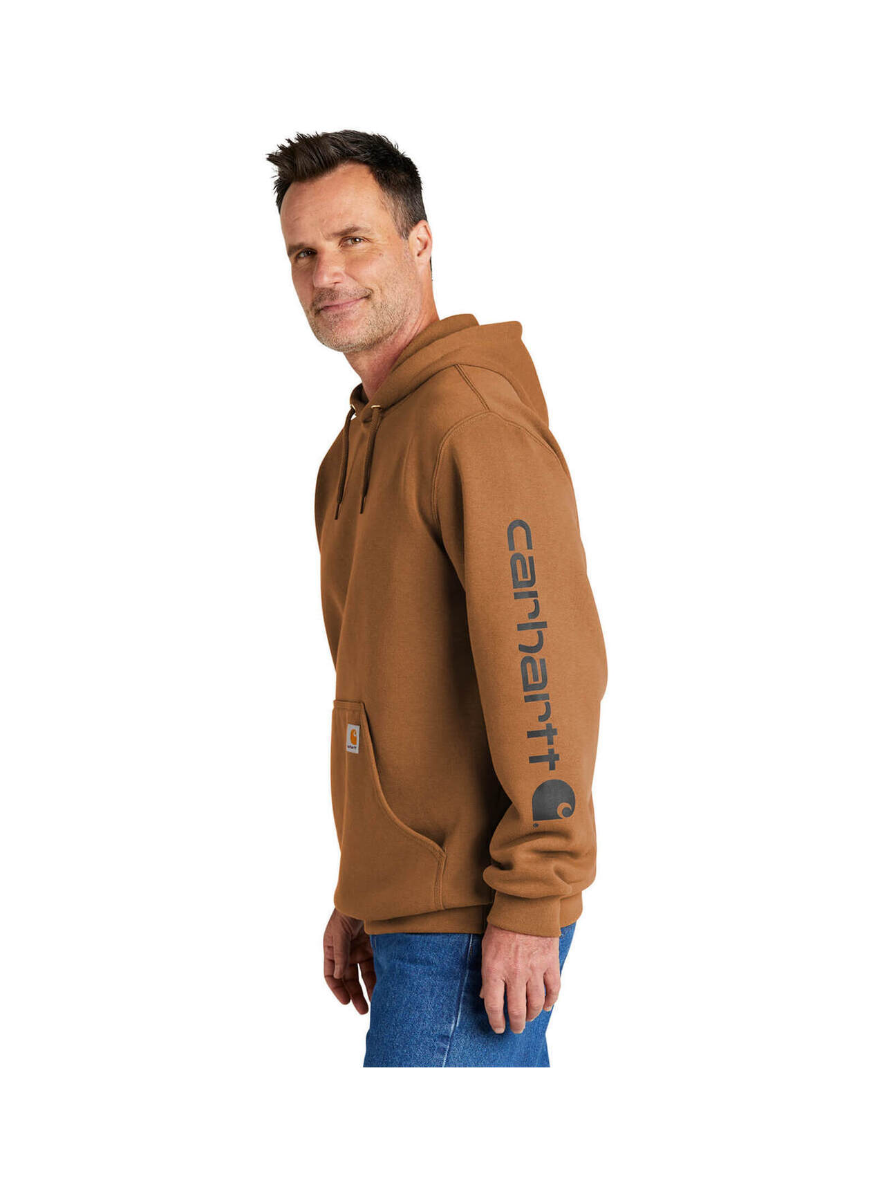 Healthcare Sweatshirts Customized Carhartt Men's Brown Midweight