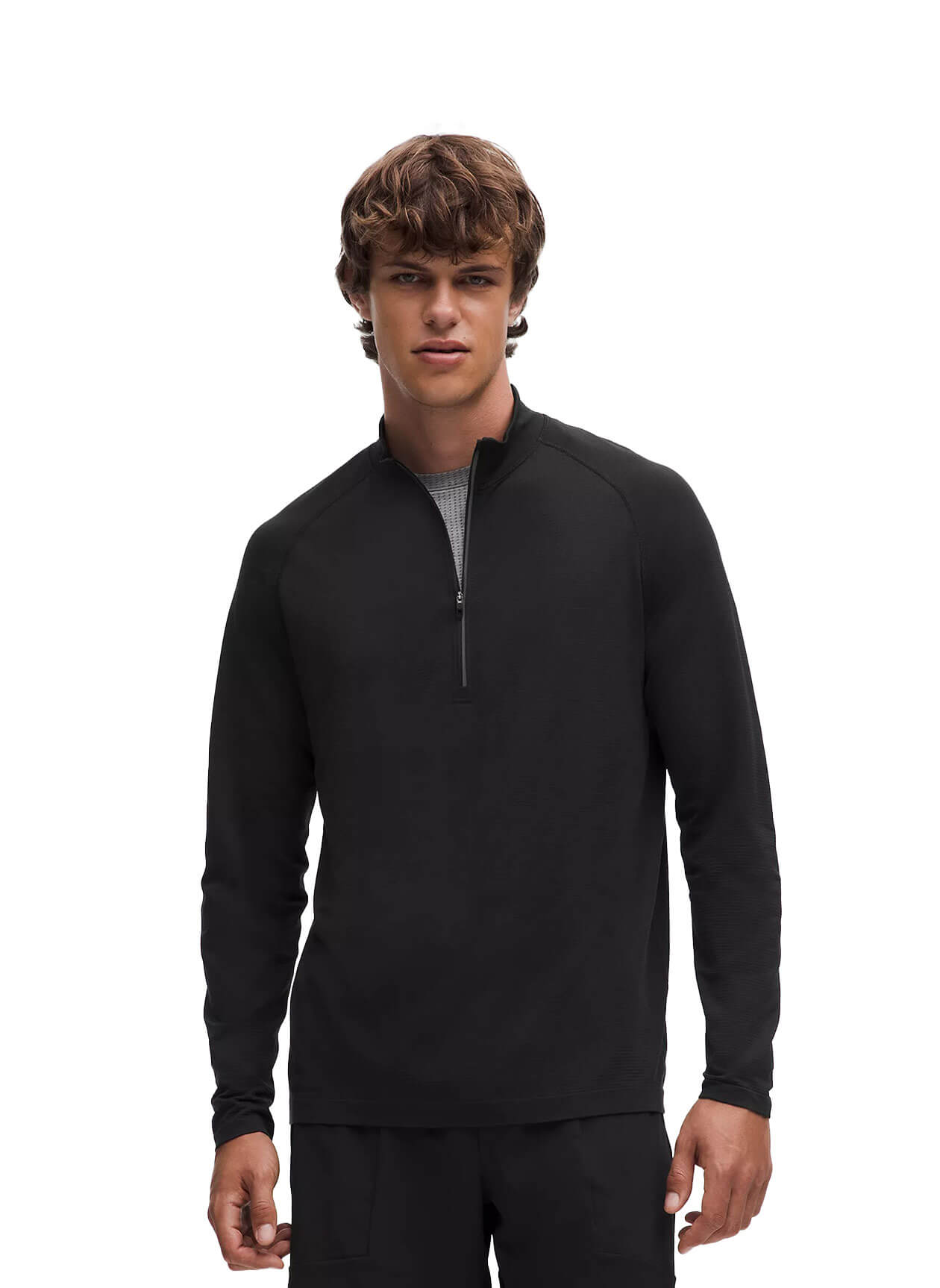 lululemon Black / Black Men's Metal Vent Tech Half Zip