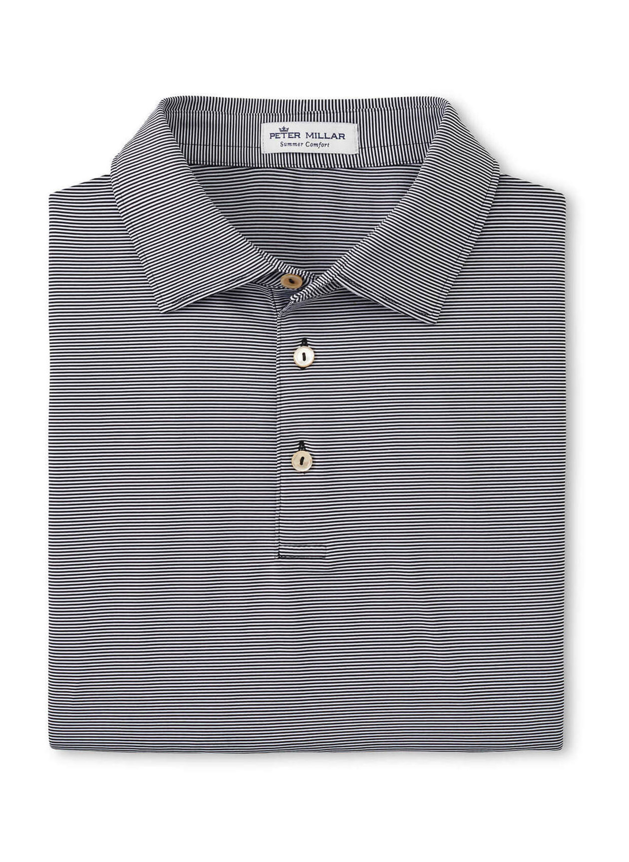 Peter Millar Men's Navy Jubilee Striped Polo | Customized