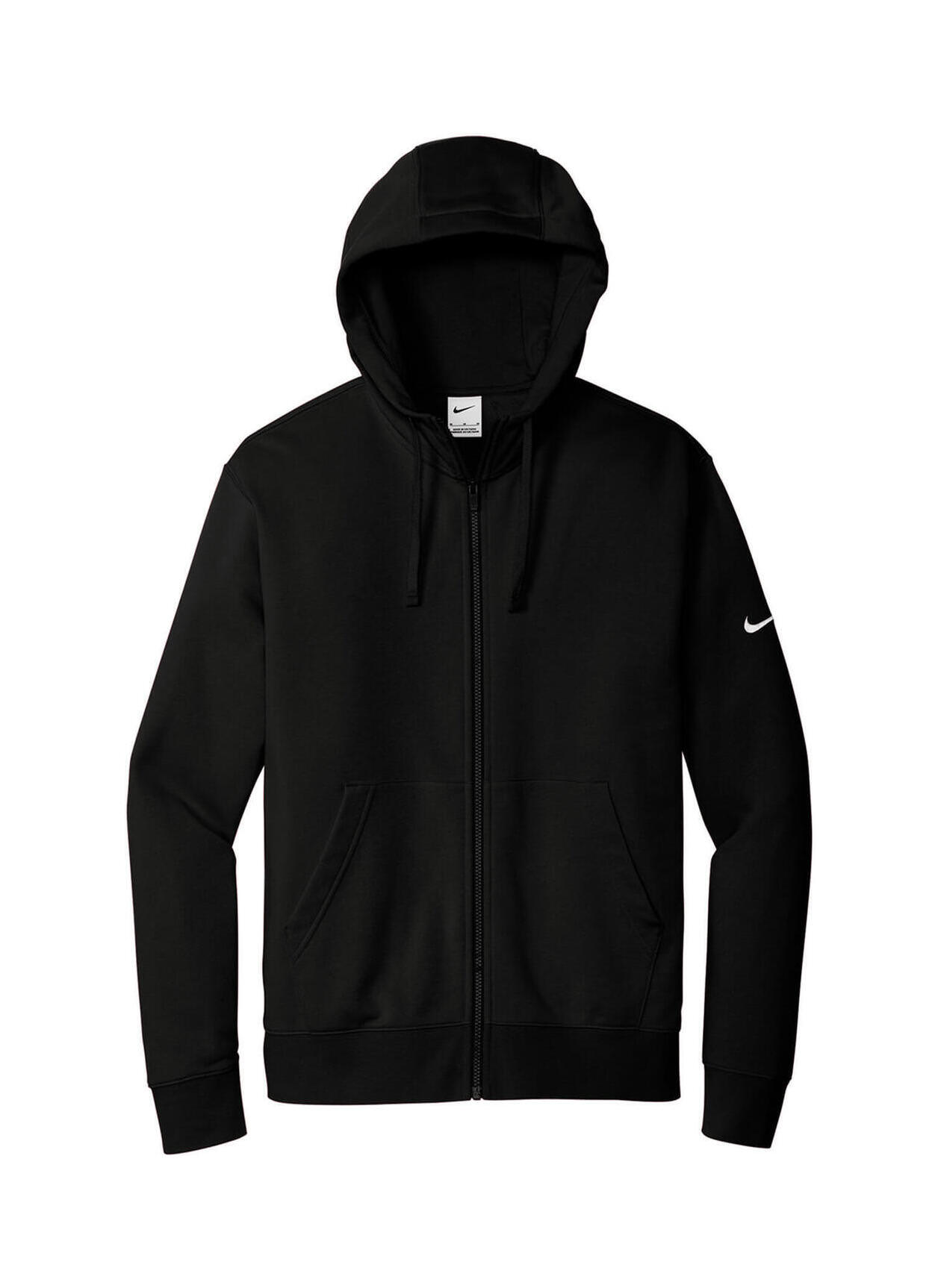 nike men's black full zip hoodie