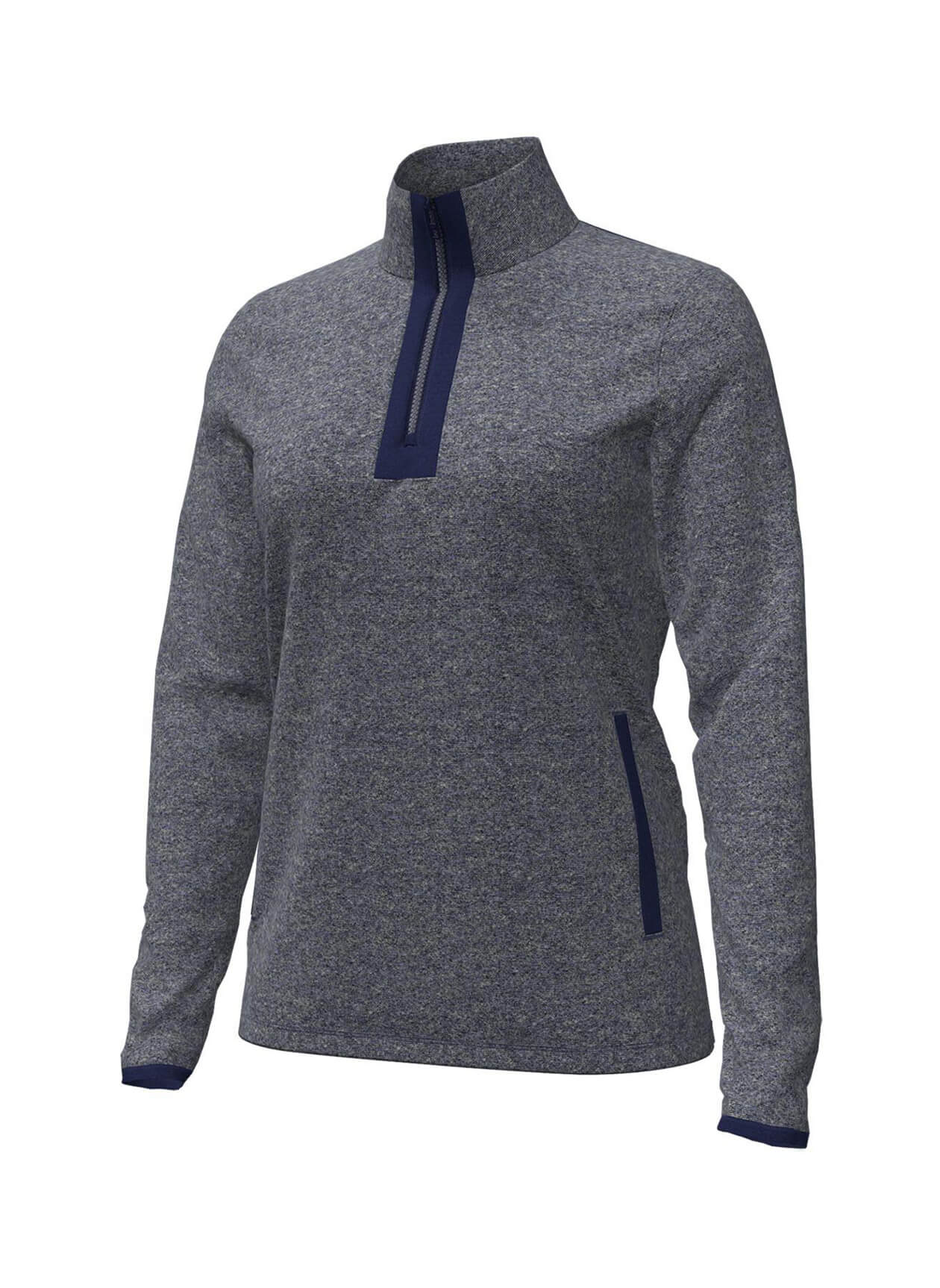 Under Armour Armour ColdGear Infrared Quarter-Zip Women's Midnight Navy  Novelty, image size:1260x1726