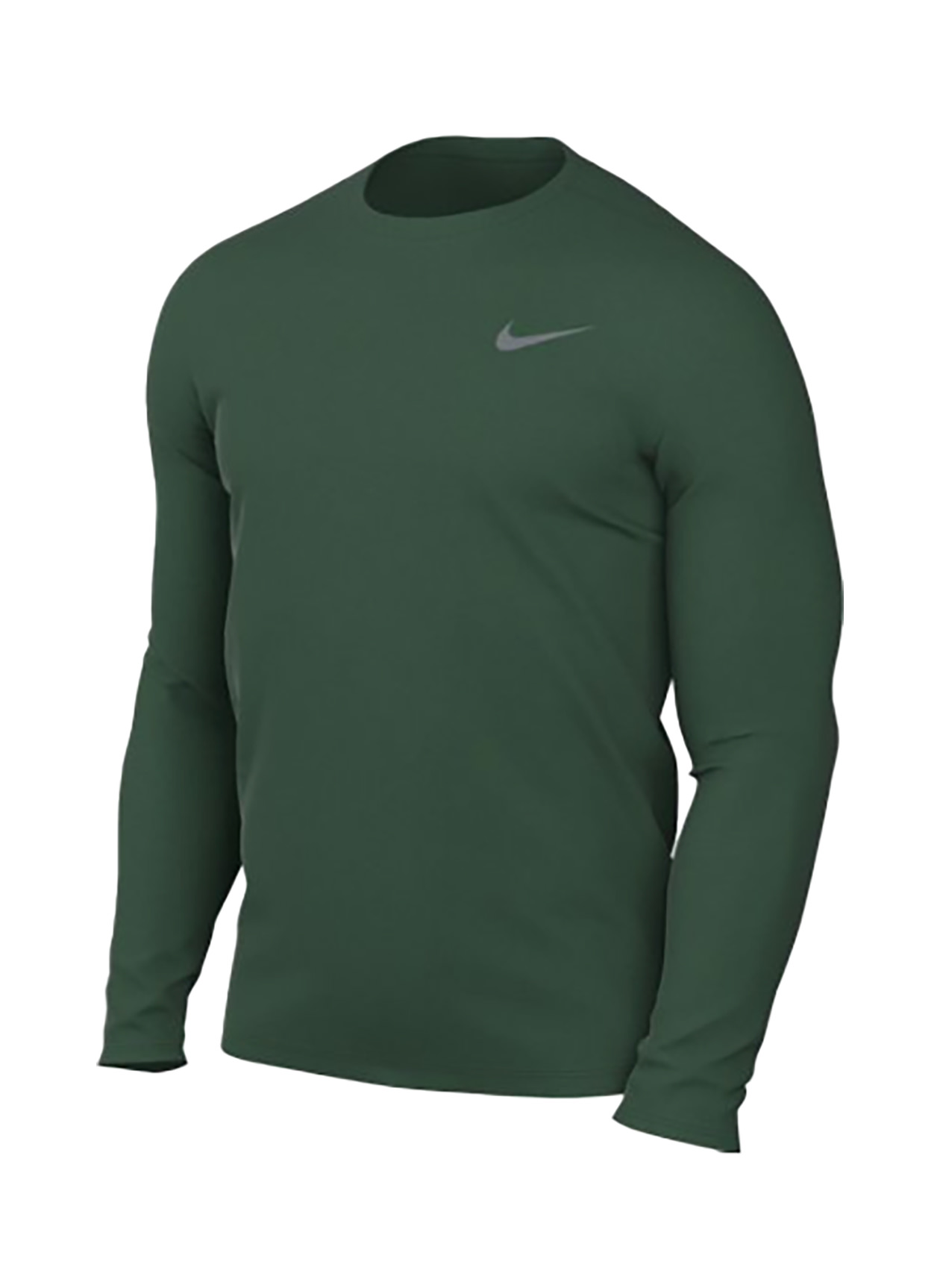 Nike Men's Carbon Heather Legend Long-Sleeve Crew T-Shirt