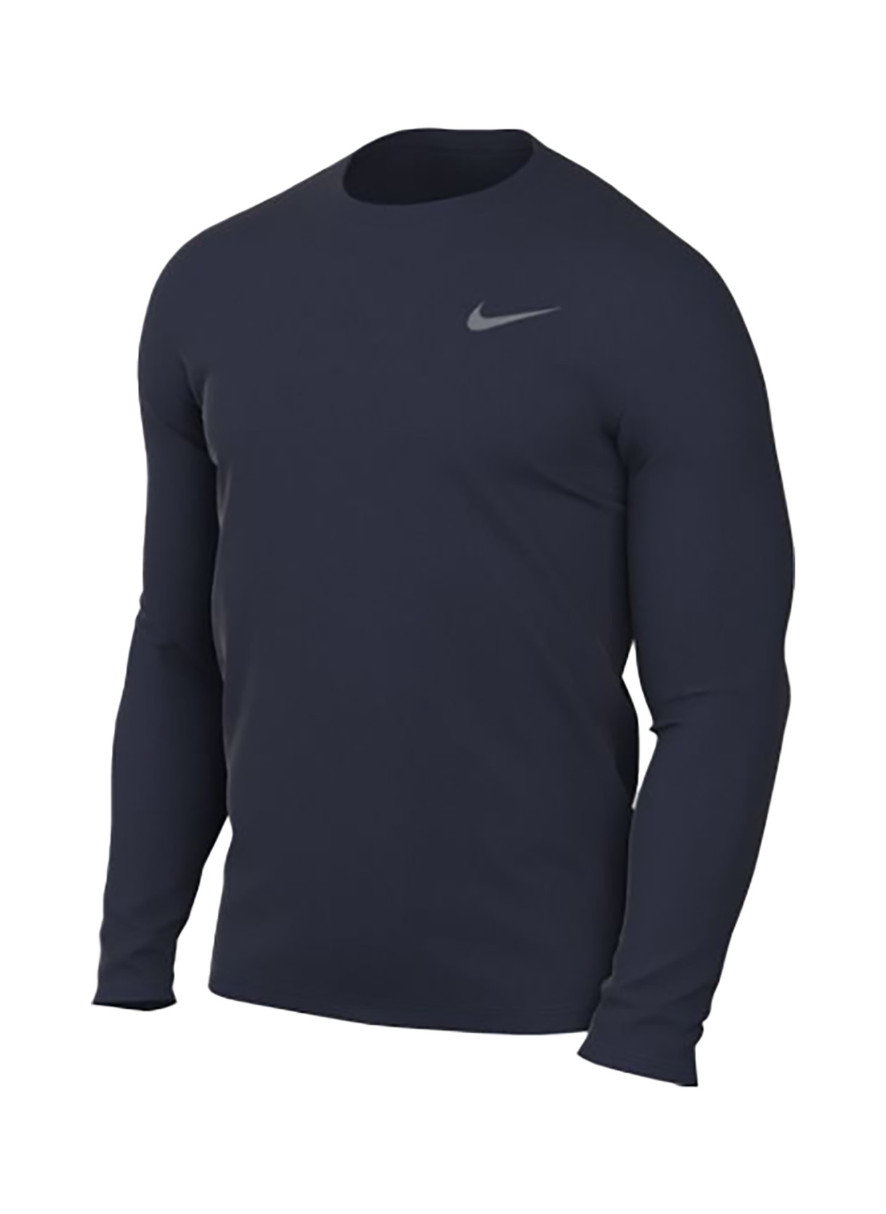 Nike Men's Carbon Heather Legend Long-Sleeve Crew T-Shirt