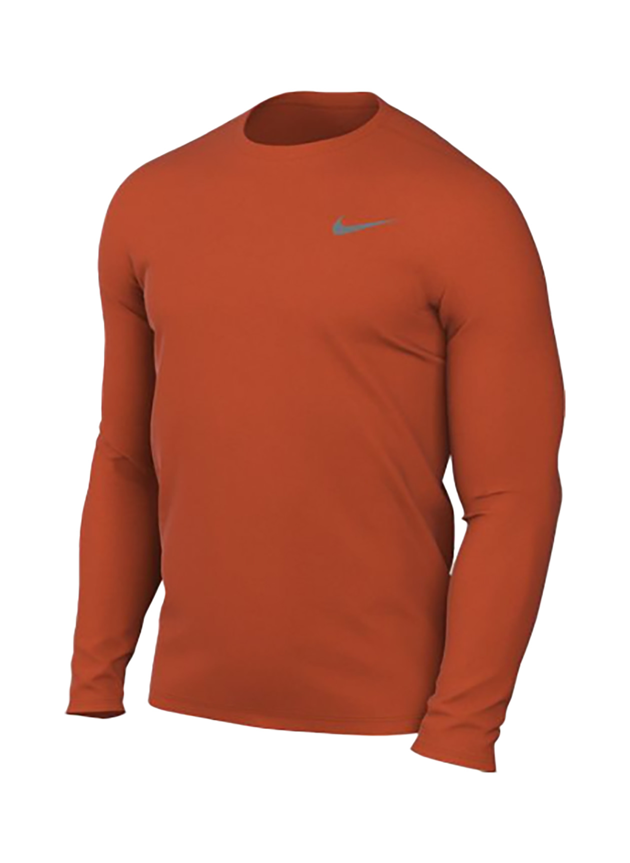 nike orange long sleeve compression shirt